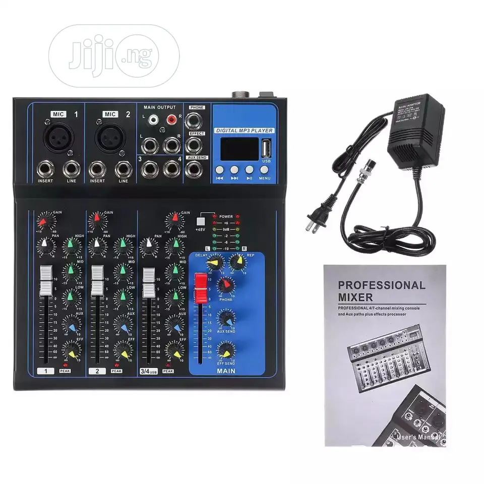 4 Channels Bluetooth Audio DJ Mixer