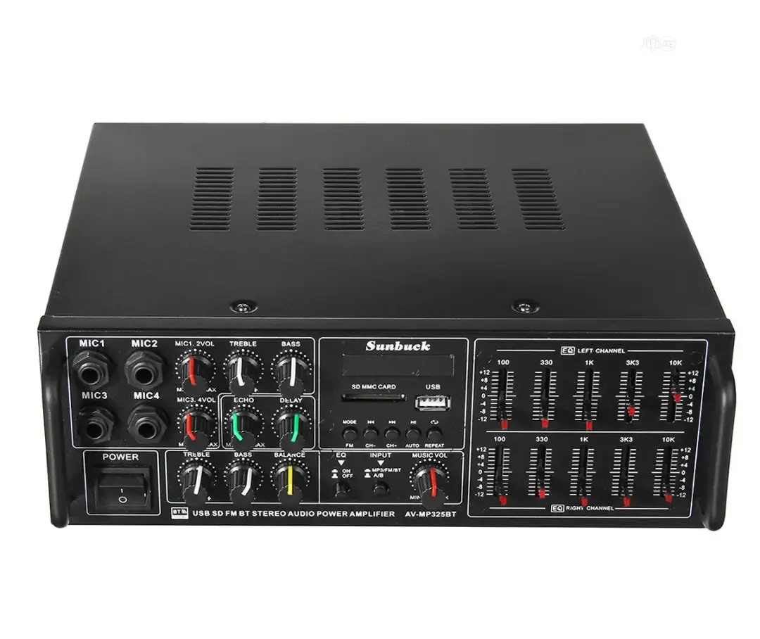 600W Stereo Amplifier With Bluetooth, USB + Remote Control