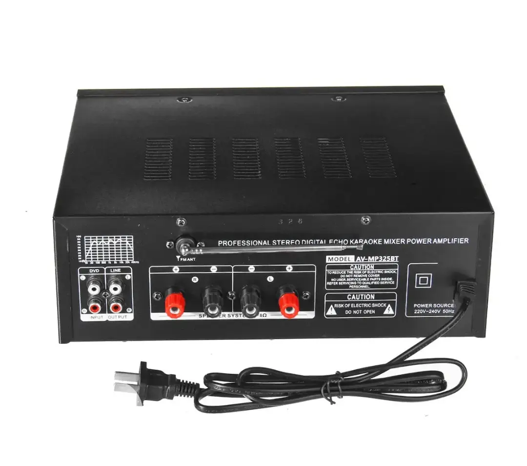 600W Stereo Amplifier With Bluetooth, USB + Remote Control