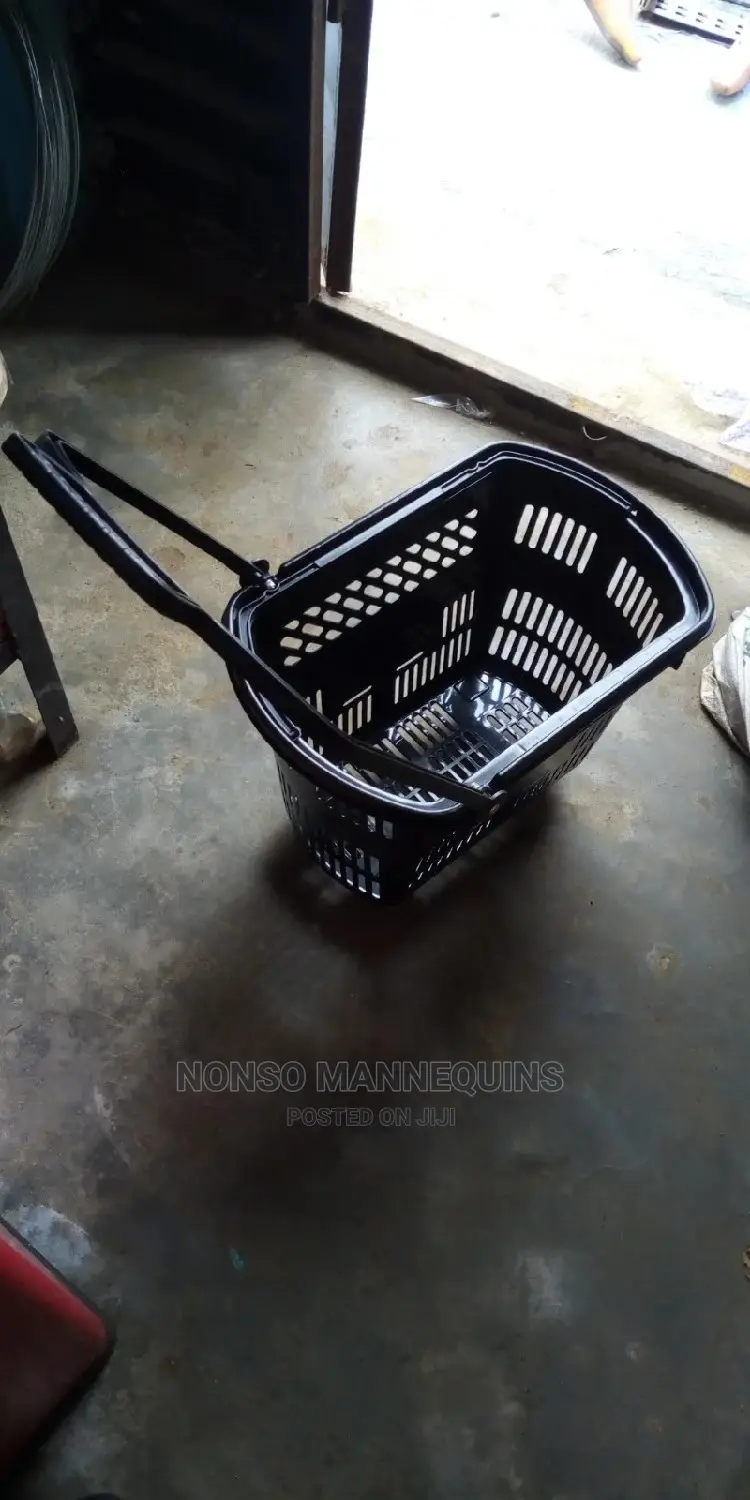 Black Trolley Shopping Baskets With Tiers