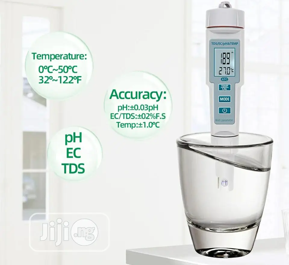 Water Quality Ph/ TDS/ Ec/ Temperature (4 in 1) Tester