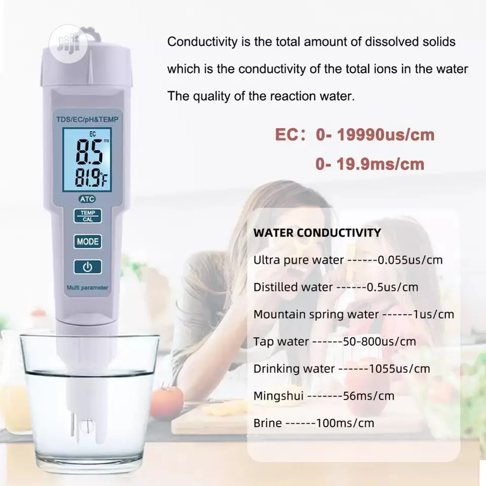Water Quality Ph/ TDS/ Ec/ Temperature (4 in 1) Tester