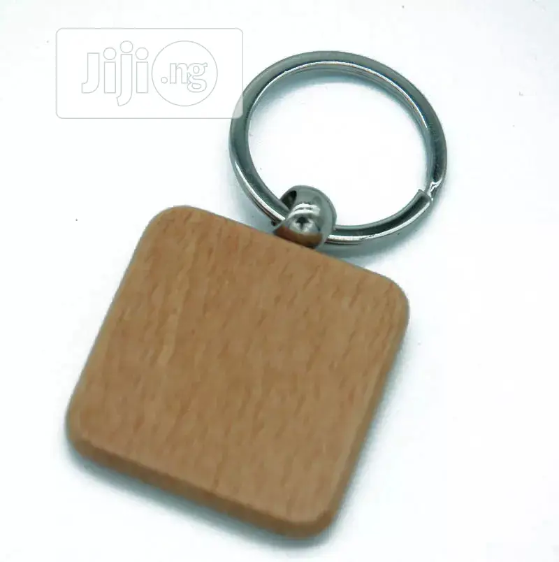 12pcs Blank Round Rectangle Wooden Key