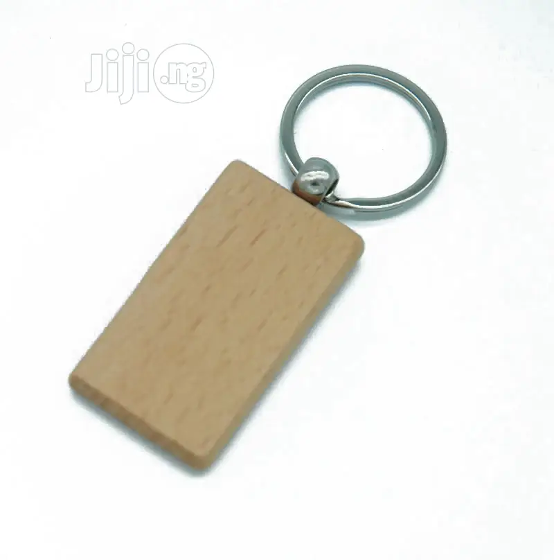 12pcs Blank Round Rectangle Wooden Key