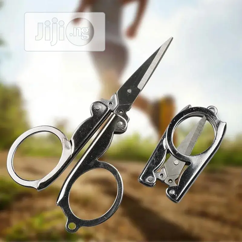 12pcs Folding Pocket Key Ring Scissors Portable Stainless