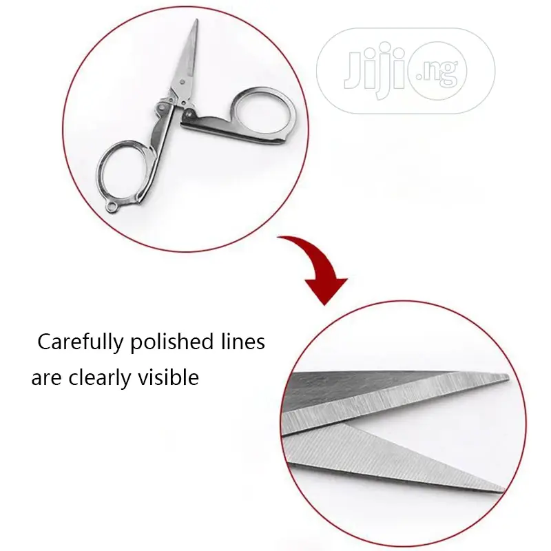 12pcs Folding Pocket Key Ring Scissors Portable Stainless