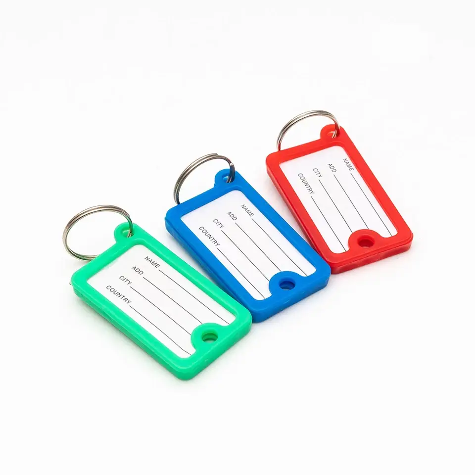 30pcs/Lot Rectangular Key Card Crystal Plastic Key Id Label