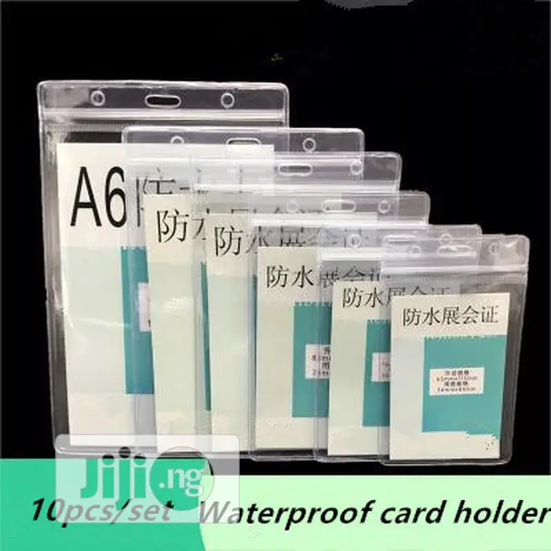 50PCS PVC ID Badge Case Clear With Transparent Card Badge