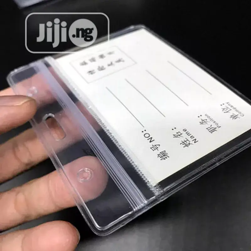 50PCS PVC ID Badge Case Clear With Transparent Card Badge