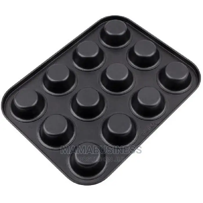 12-Cup Non-Stick Muffin, Cupcake Pan+ FREE Coloured Measurin