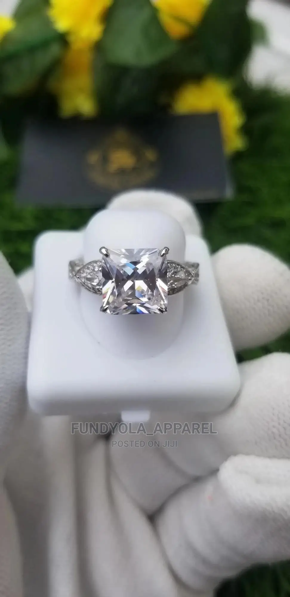 Fully Crafted Sterling Silver Engagement Ring