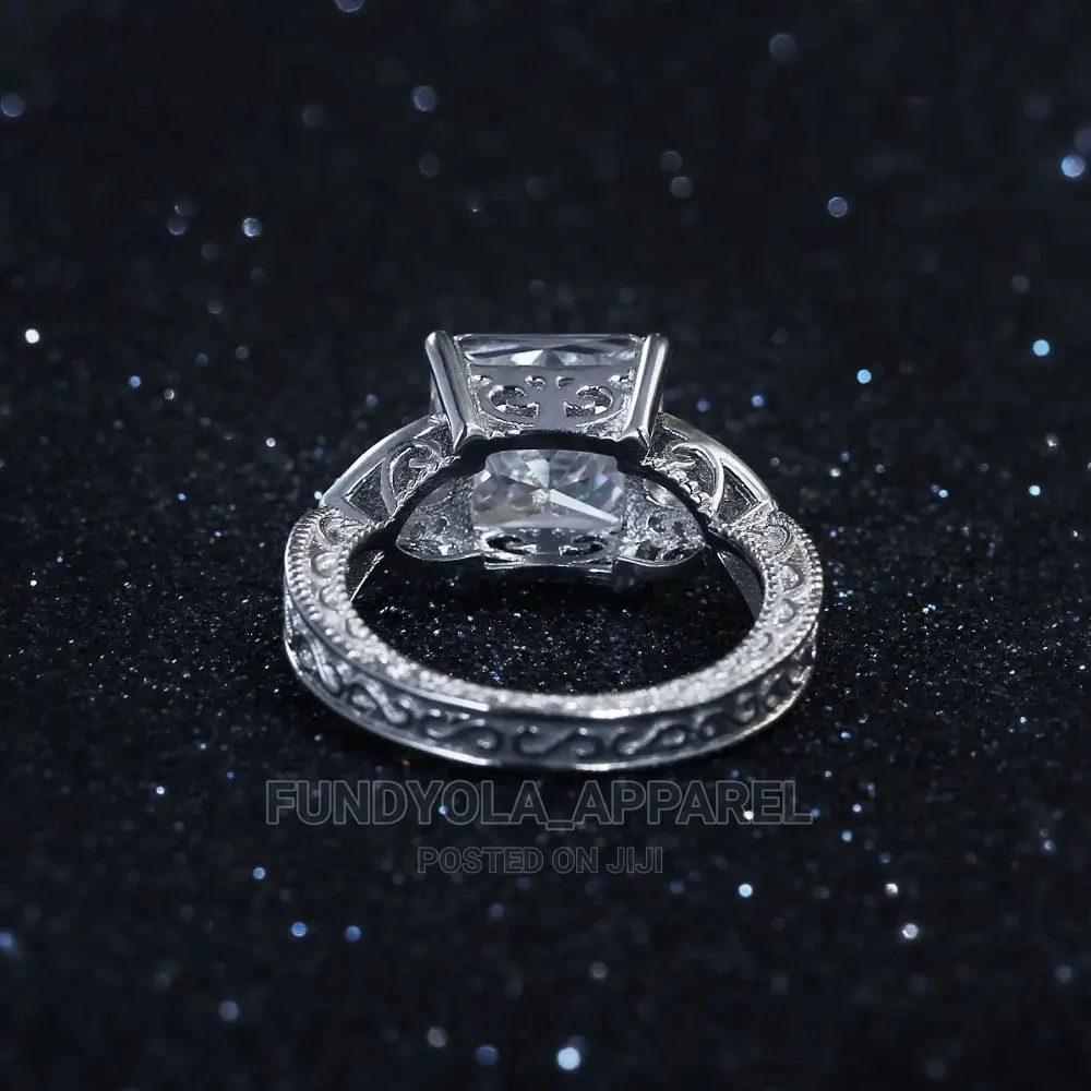 Fully Crafted Sterling Silver Engagement Ring