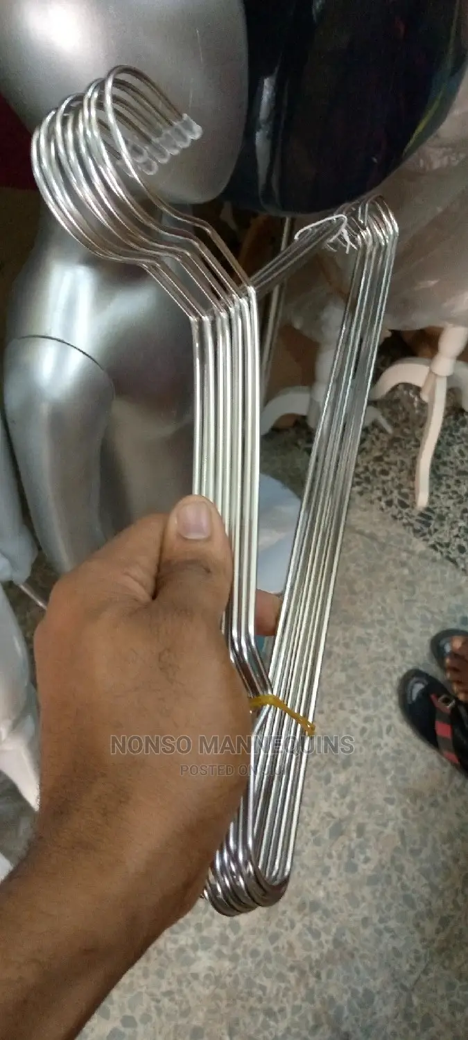 Silver Plain Stainless Hangers For Clothes