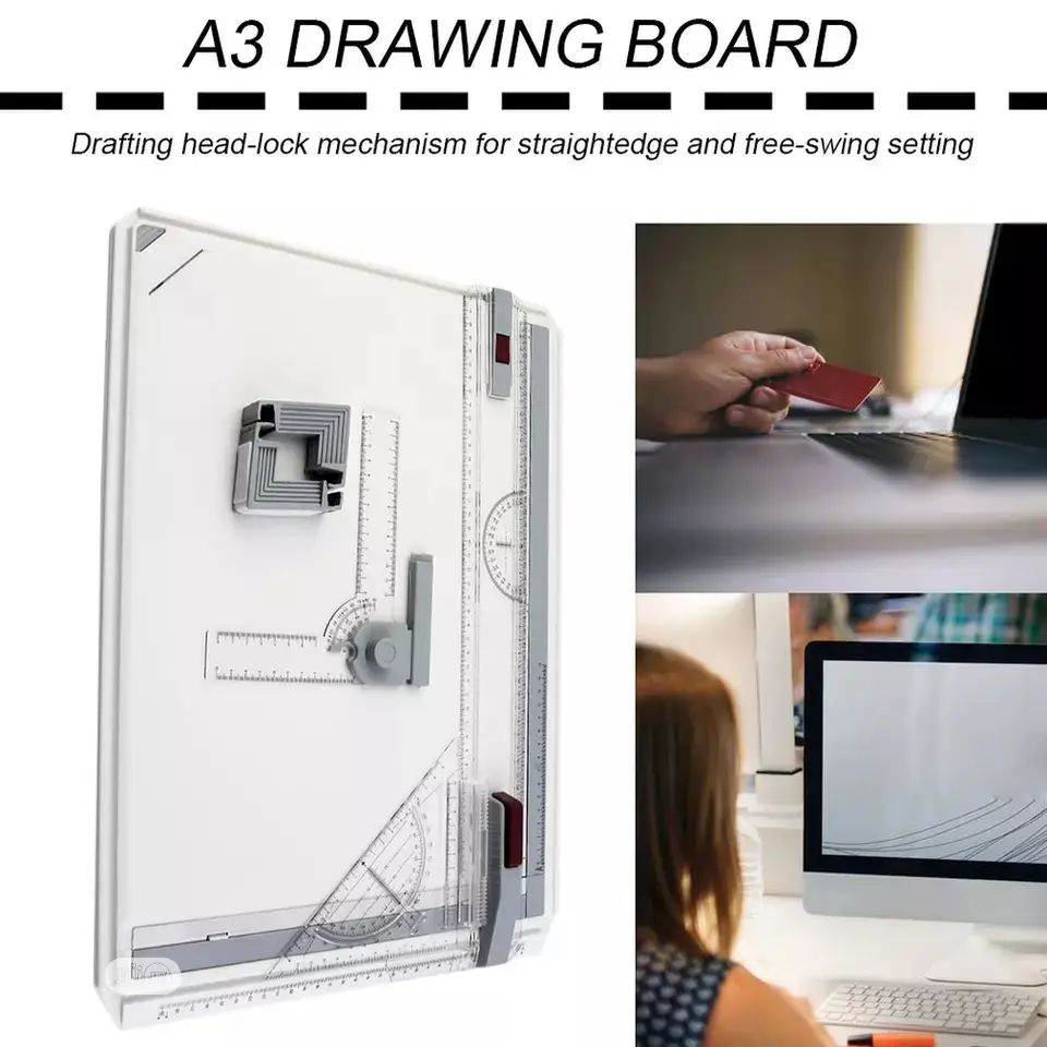 Portable A3 Drawing Board Draft Painting Board With Parallel