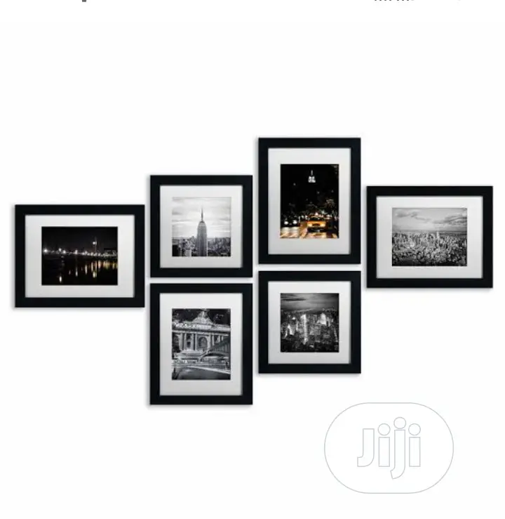 6pcs Wall Frame Black and White 20cmx27cm