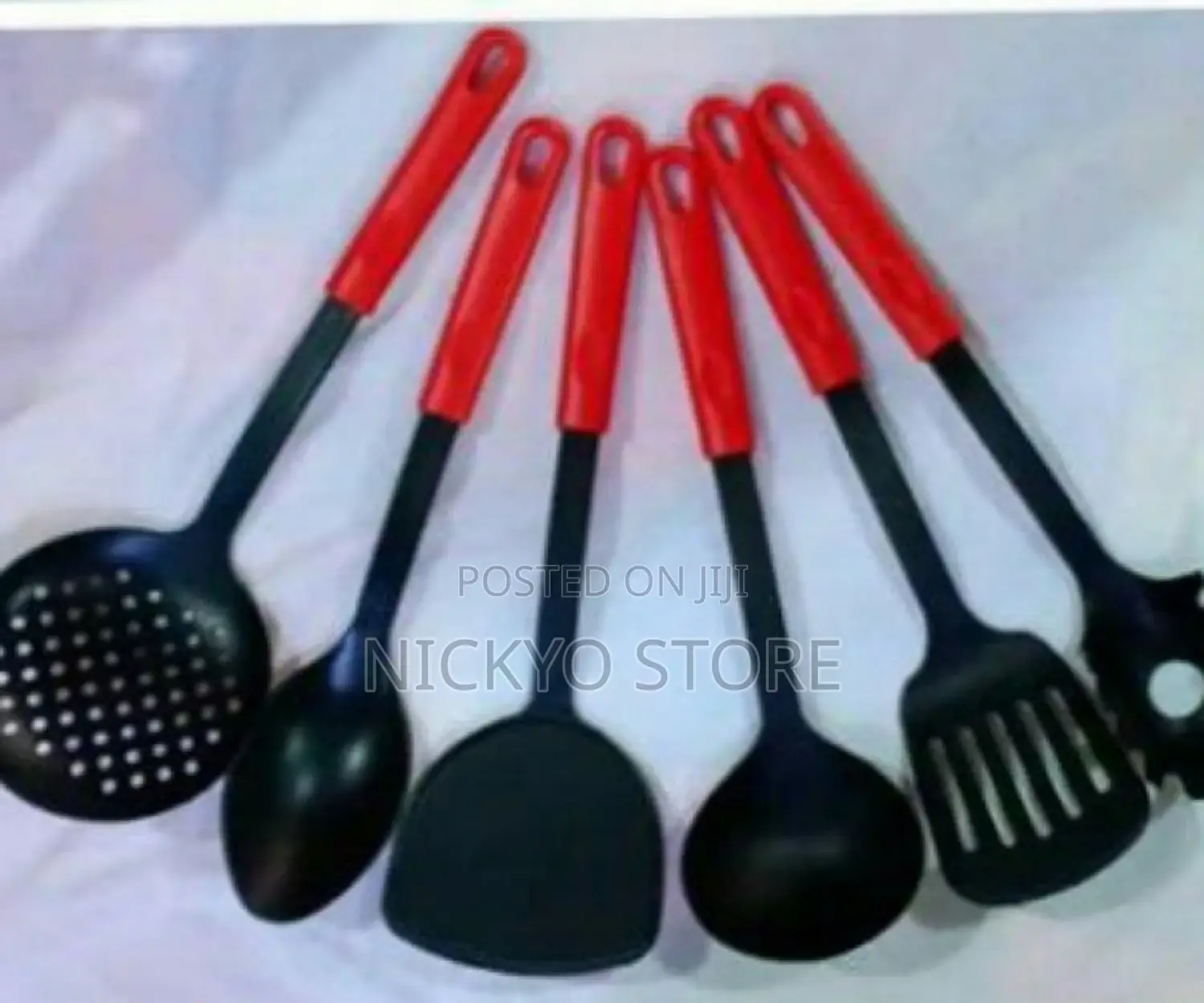 6-Piece Kitchen Utensil Set With Stand (Color Handle Set)