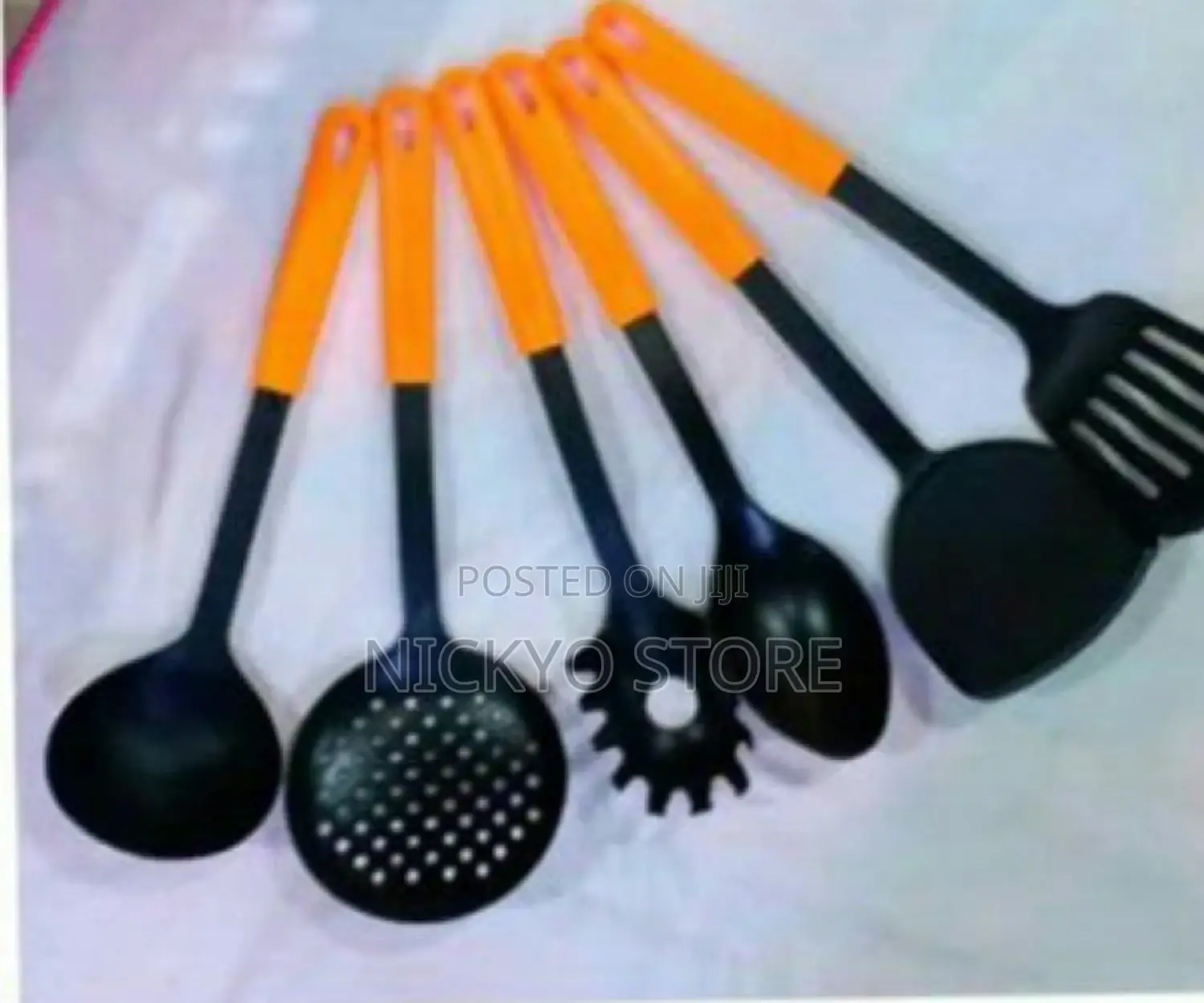 6-Piece Kitchen Utensil Set With Stand (Color Handle Set)