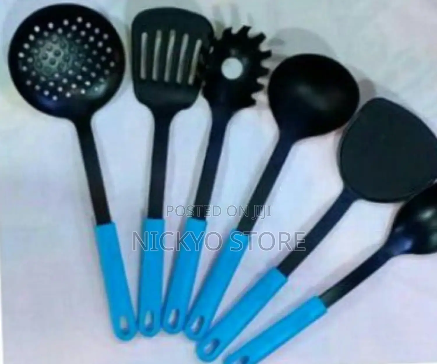 6-Piece Kitchen Utensil Set With Stand (Color Handle Set)