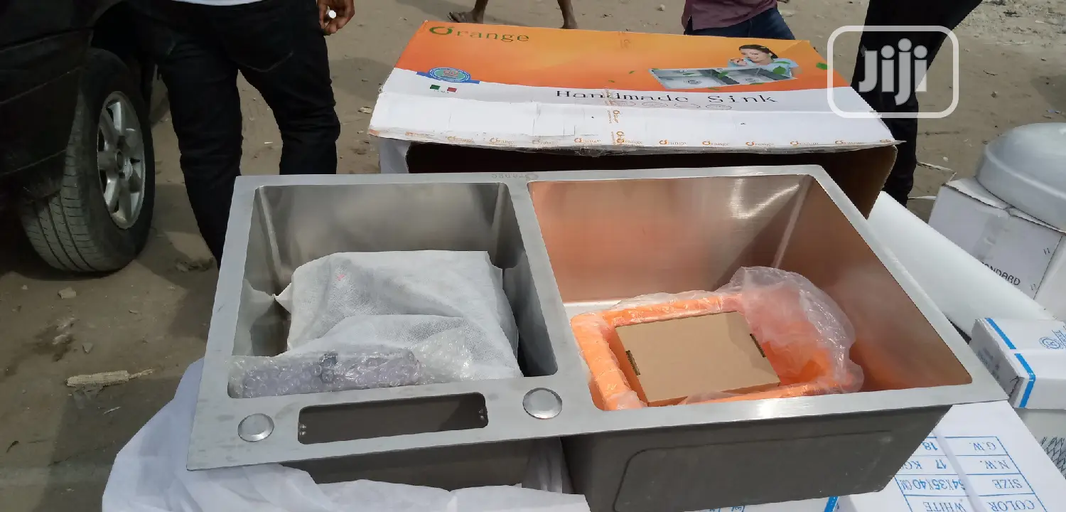 Orange Kitchen Sink