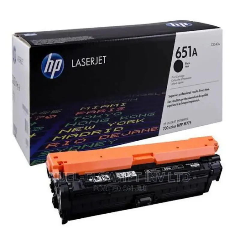 HP 651A Black Original Laserjet Toner Cartridge, CE340A
