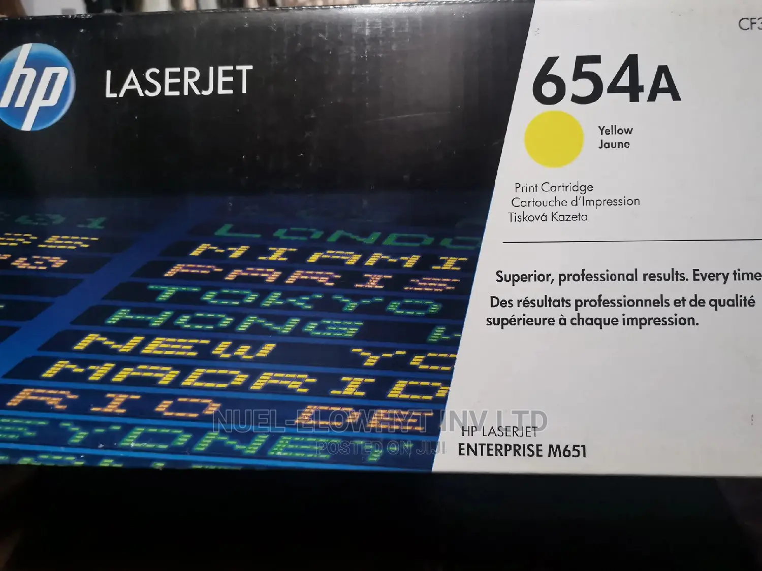 HP 654A Yellow Original Laserjet Toner Cartridge, CF332A