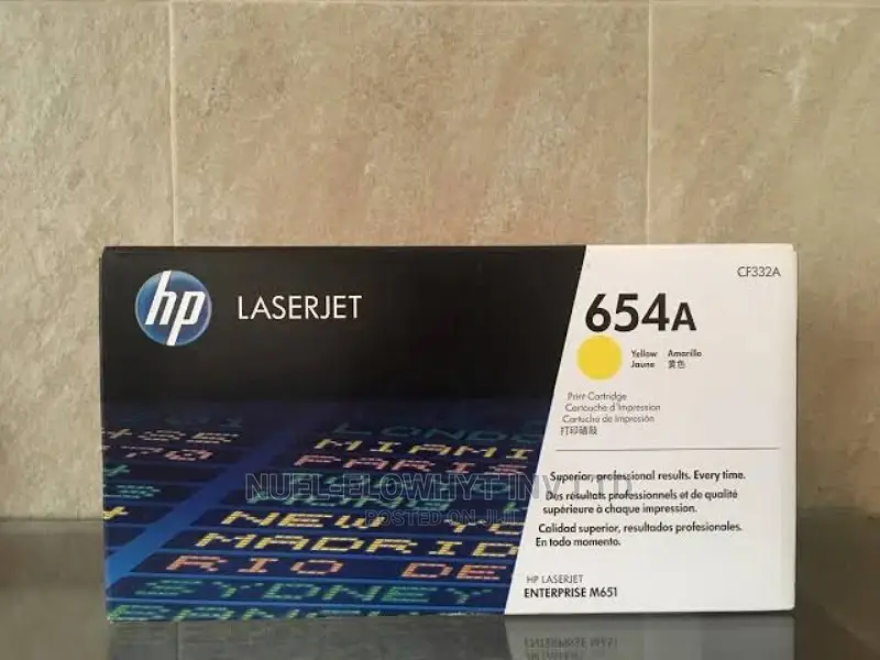 HP 654A Yellow Original Laserjet Toner Cartridge, CF332A