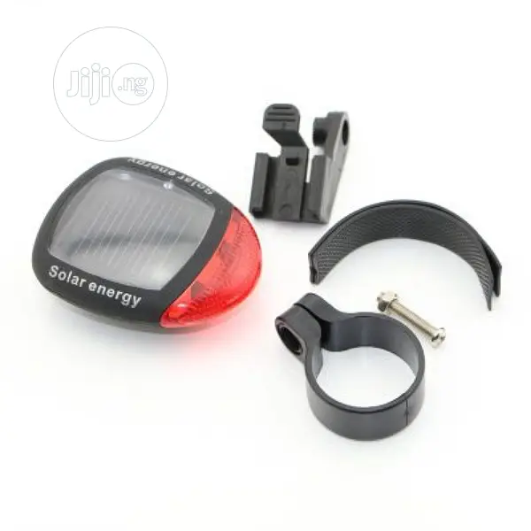 Waterproof Solar Bike Bicycle Rear Tail Red 2 LED 4 Mode