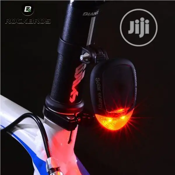 Waterproof Solar Bike Bicycle Rear Tail Red 2 LED 4 Mode