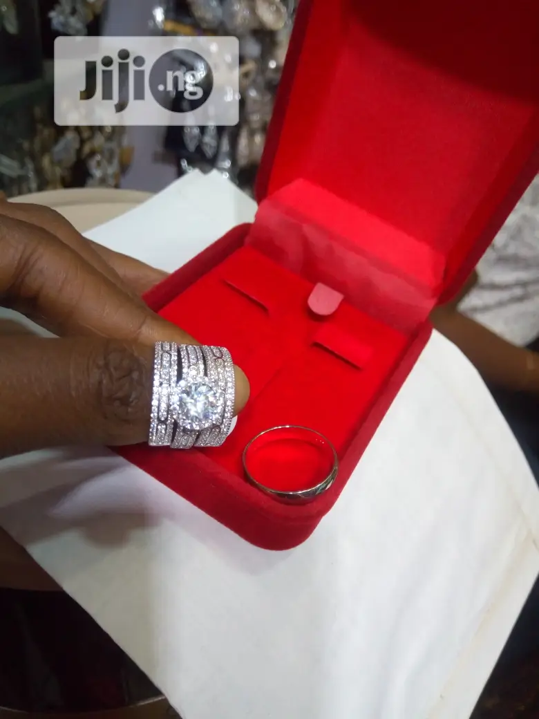 Dubai 925 Complete Set of Sterling Silver Wedding Ring 001