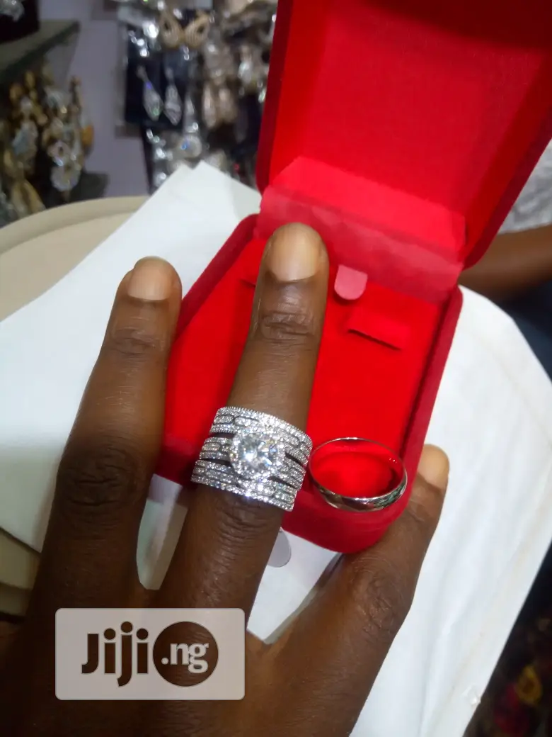 Dubai 925 Complete Set of Sterling Silver Wedding Ring 001