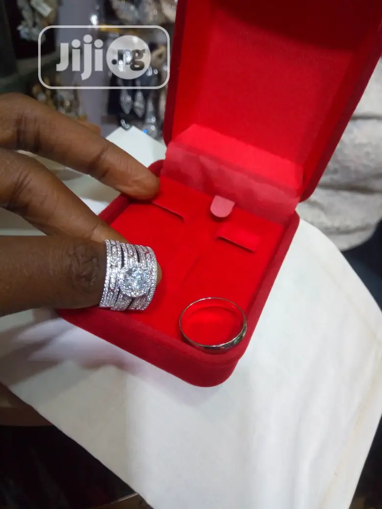 Dubai 925 Complete Set of Sterling Silver Wedding Ring 001