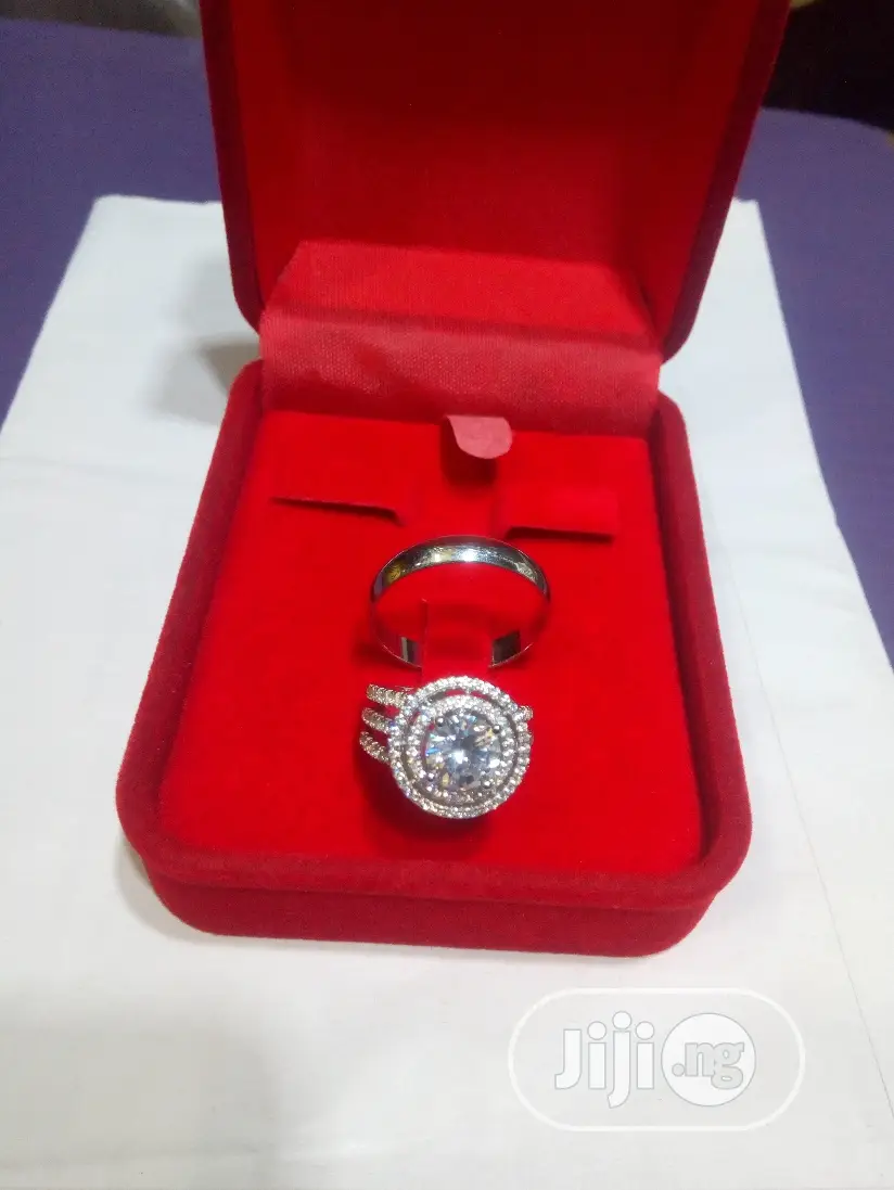 Dubai 925 Sterling Silver Couple's Wedding Ring 03 - Silver
