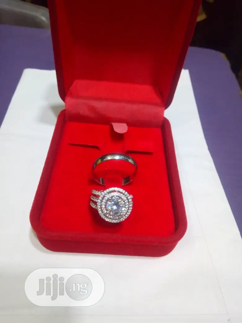 Dubai 925 Sterling Silver Couple's Wedding Ring 03 - Silver