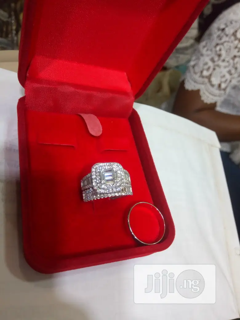 Dubai 925 Sterling Silver Couple's Wedding Ring 04 - Silver