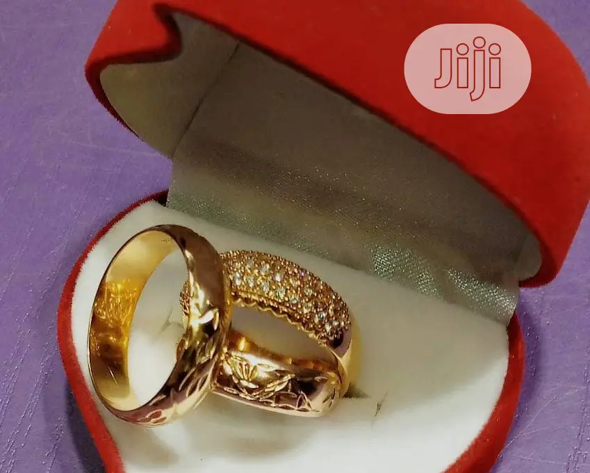 Original Bruna Gold 3 Set Patterned Wedding Rings