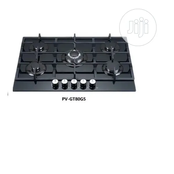 Polystar Pv-Gt80g5 - 5 Burner Built-in Gas Hob Glass Cooktop