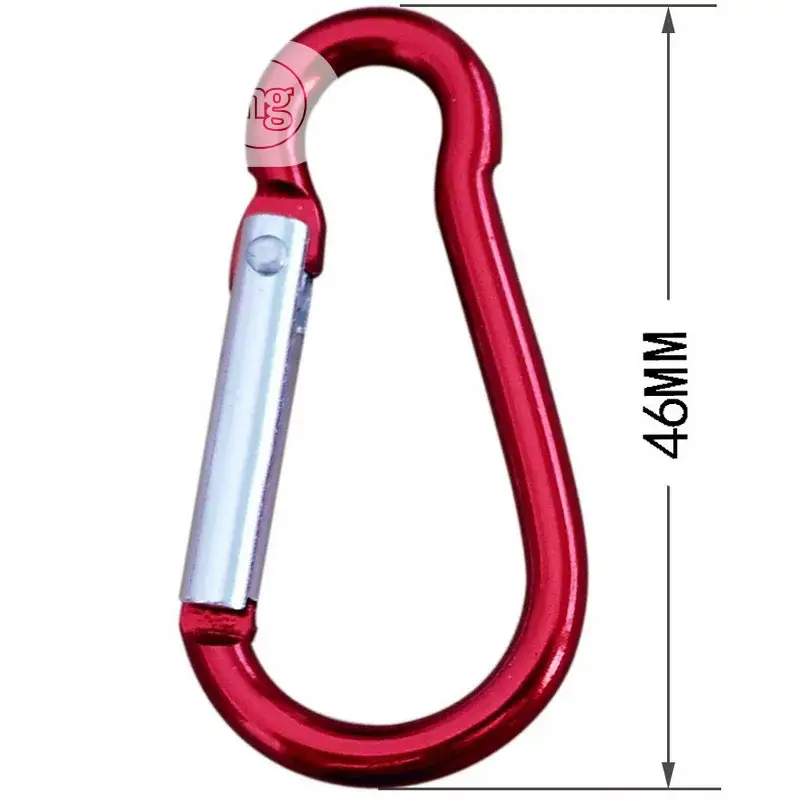 12pcs Colorful Aluminum Alloy R Shaped Carabiner Keychain