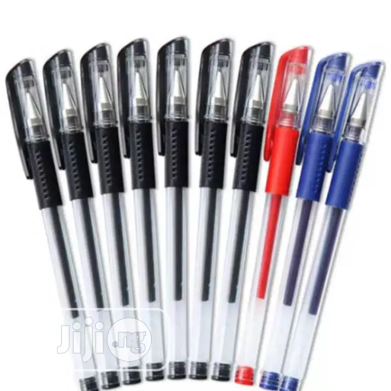 12pcs Red Blue Black Ink Gel Pen 0.5mm Writing Neutral Pens