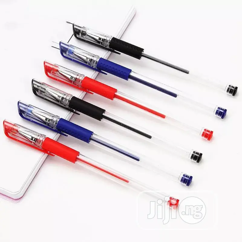 12pcs Red Blue Black Ink Gel Pen 0.5mm Writing Neutral Pens