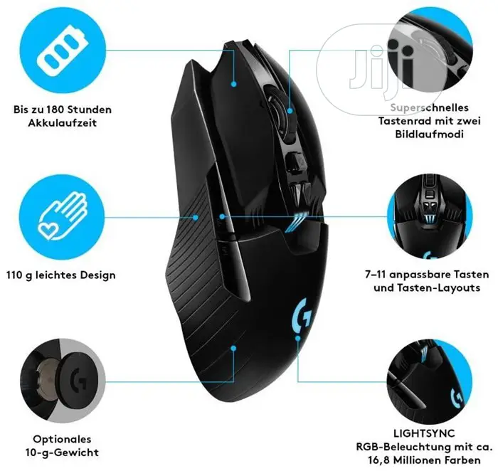 Logitech G903 Lightspeed Wireless Gaming Mouse - Black