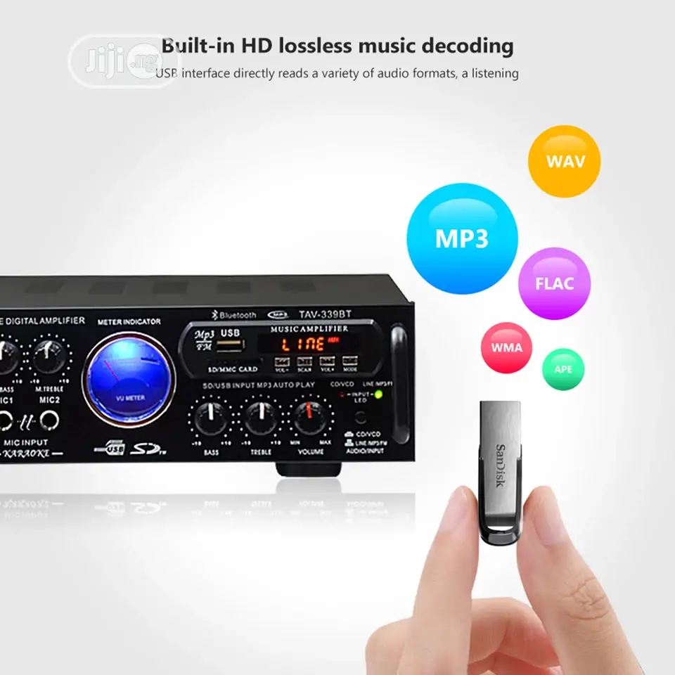 Audio Car/Home Amplifier With Bluetooth