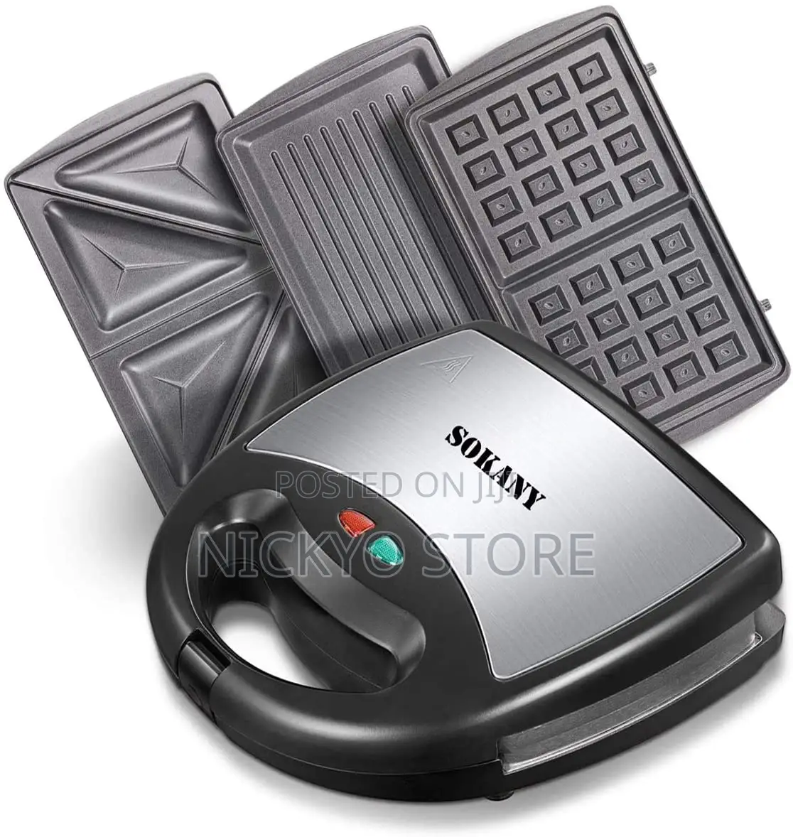 Sokany 3 In 1 Sandwish, Waffle And Toast Bread Maker