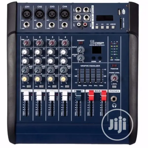 Powered 4 Channels Mixer Amp With Bluetooth and USB Port