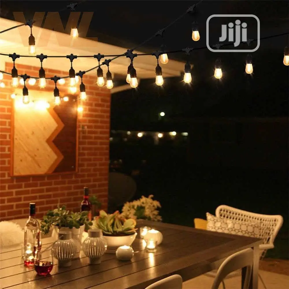 E27 String Light for Outdoor and Indoor With Edison Bulbs