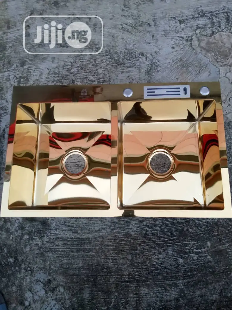 Gold Colored Hand Made Kitchen Sink