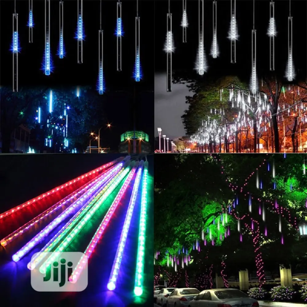 8 Tubes Falling Rain Christmas Light, Waterproof Led
