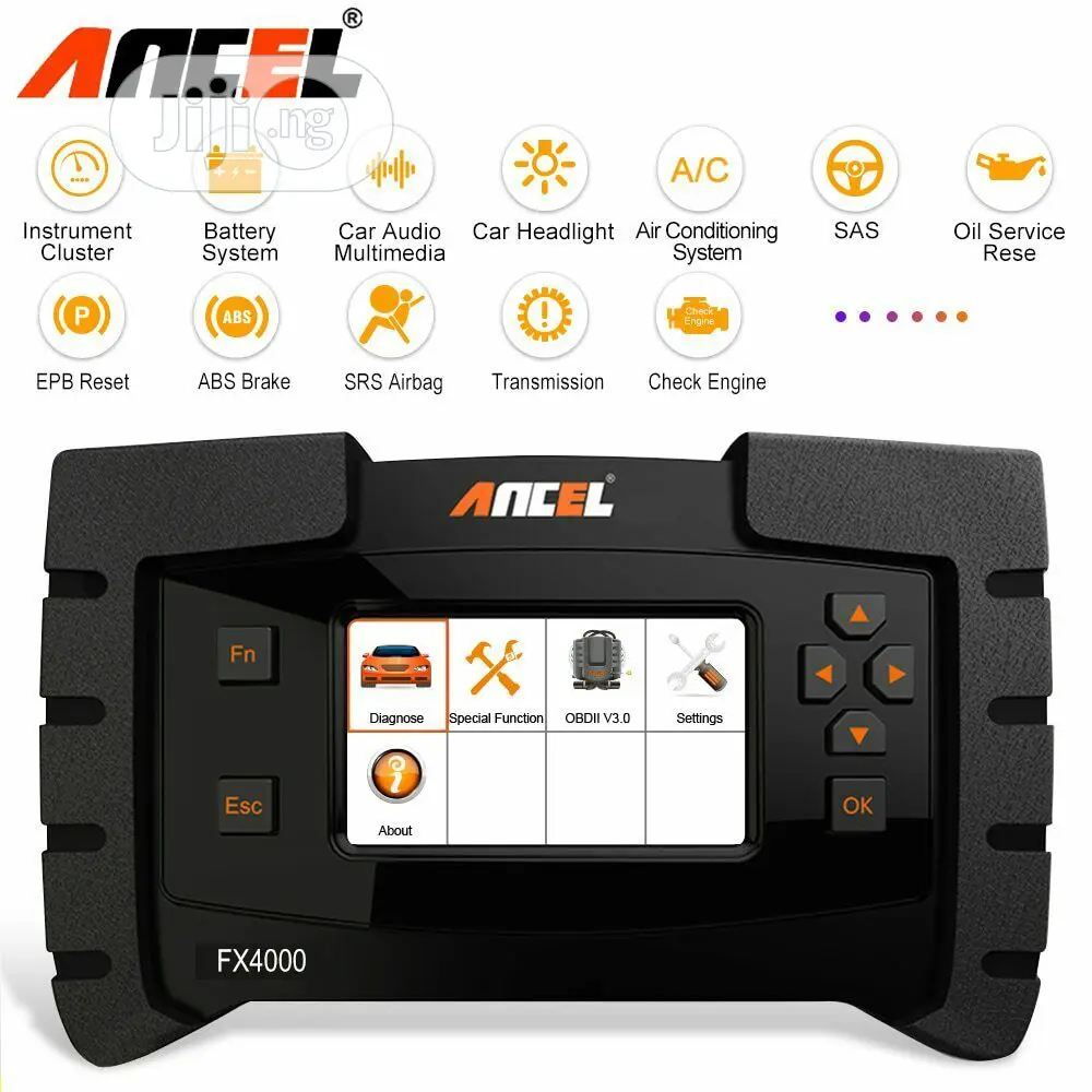Ancel FX4000 Full System Car Scanner Engine ABS Airbag SRS