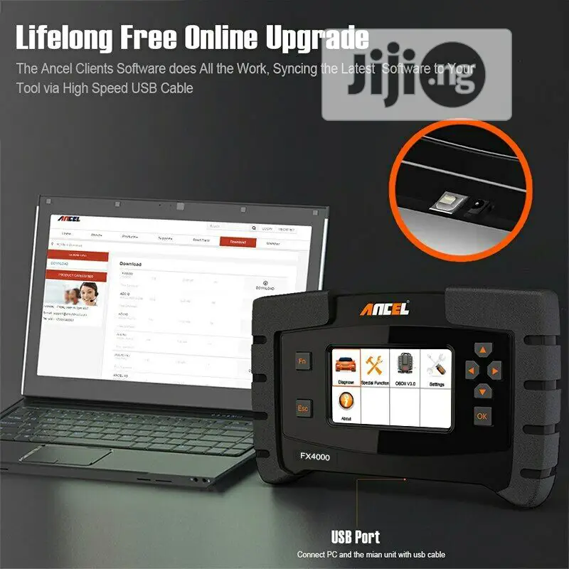 Ancel FX4000 Full System Car Scanner Engine ABS Airbag SRS