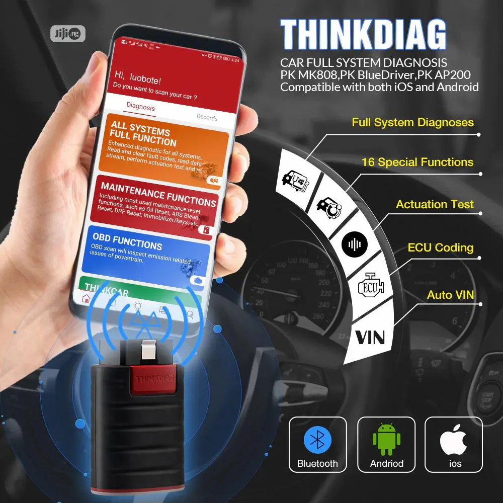 Launch Thinkdiag Wireless Car Scanner Wit Full Scanning