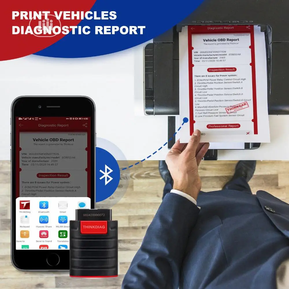Launch Thinkdiag Wireless Car Scanner Wit Full Scanning